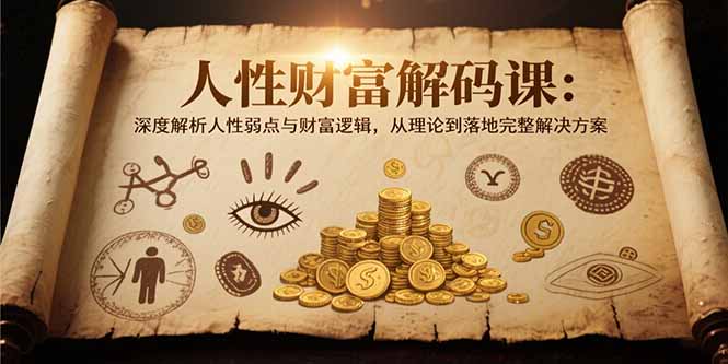 人性财富解码课6.0：深度解析人性弱点与财富逻辑，理论到落地完整解决方案-800资源网