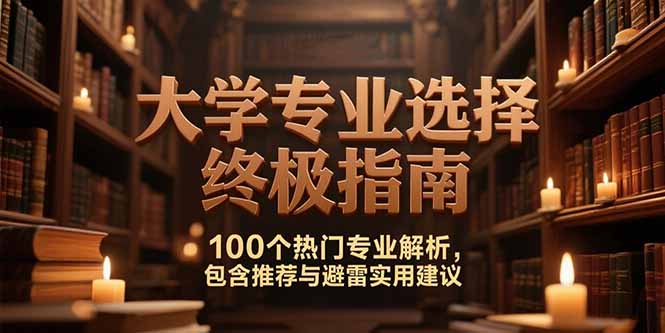 付费文：大学专业选择终极指南,100个热门专业解析,包含推荐与避雷实用建议-800资源网