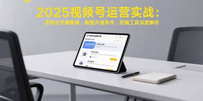 2025视频号运营实战：零粉丝开播策略，橱窗开通条件，剪辑工具深度解析-800资源网