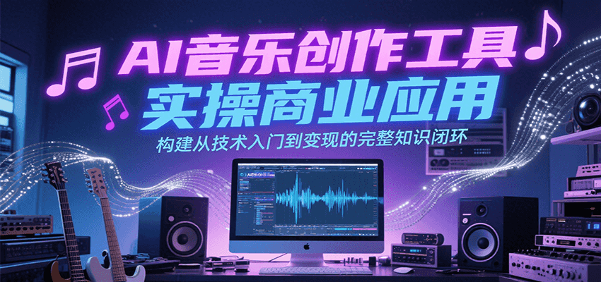 AI音乐创作工具实操商业应用，构建从技术入门到变现的完整知识闭环-800资源网