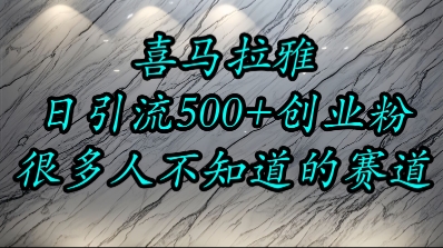 喜马拉雅，小而精的流量赛道，日进500+精准创业粉-800资源网