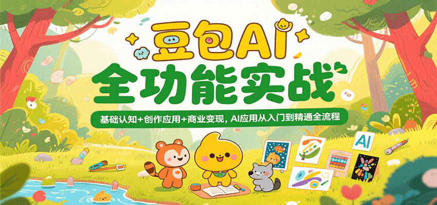 豆包AI全功能实战，基础认知+创作应用+商业变现，AI应用从入门到精通全流程-800资源网