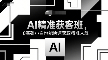AI精准获客班，0基础小白也能快速获取精准人群-800资源网