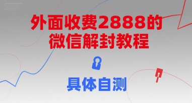 外面收费2888的微信解封教程，具体自测-800资源网