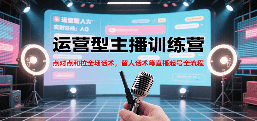 运营型主播训练营，点对点和拉全场话术，留人话术等直播起号全流程（更新8月）-800资源网