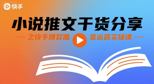 小说推文干货分享之快手爆款借鉴运营实操课-800资源网