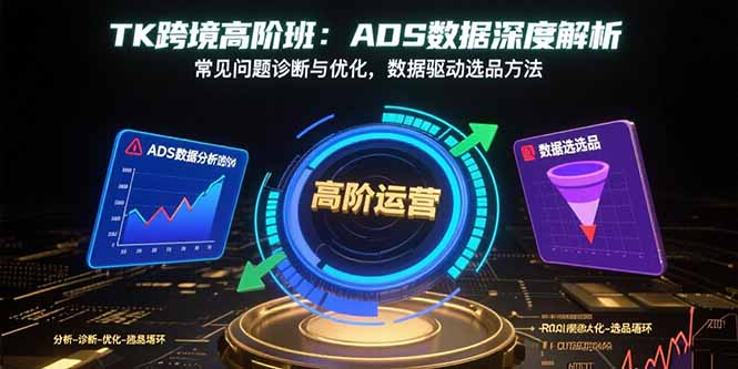 TK跨境高阶班：ADS数据深度解析，常见问题诊断与优化，数据驱动选品方法-800资源网