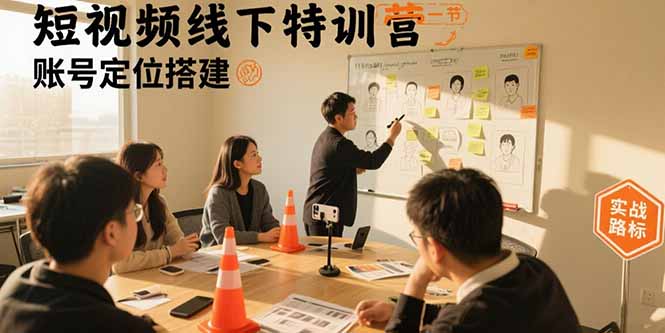 短视频线下特训营：账号定位搭建/口播号拍摄剪辑/直播间流量入口/变现实战-800资源网
