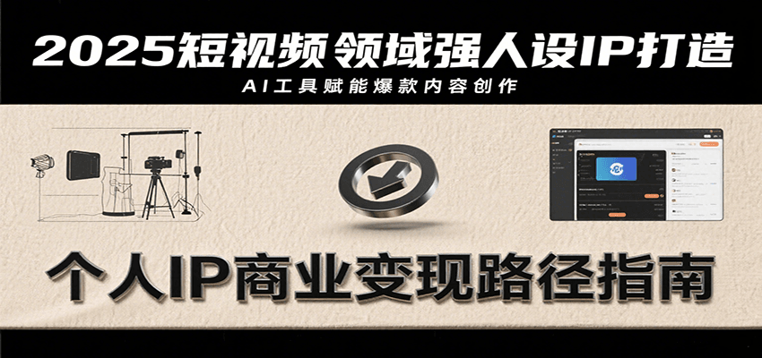 2025短视频领域强人设IP打造，结合爆款案例与AI工具应用，从个人出镜到商业成交转化-800资源网
