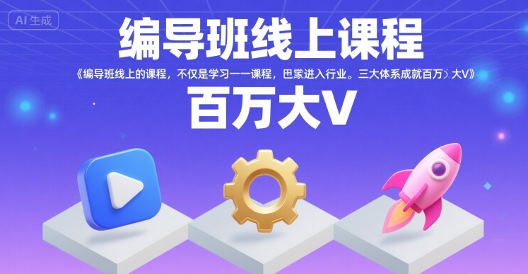编导班线上课程，不仅是学习一门课程，更是进入一个行业，三大体系成就百万大V-800资源网