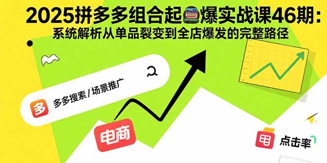 2025拼多多组合起爆实战课46期：系统解析从单品裂变到全店爆发的完整路径-800资源网