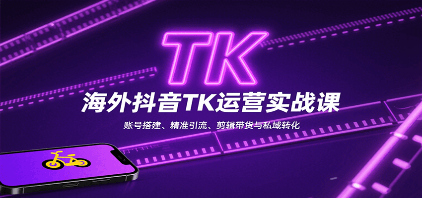 海外抖音TK运营实战课：账号搭建、精准引流、剪辑带货与私域转化-800资源网