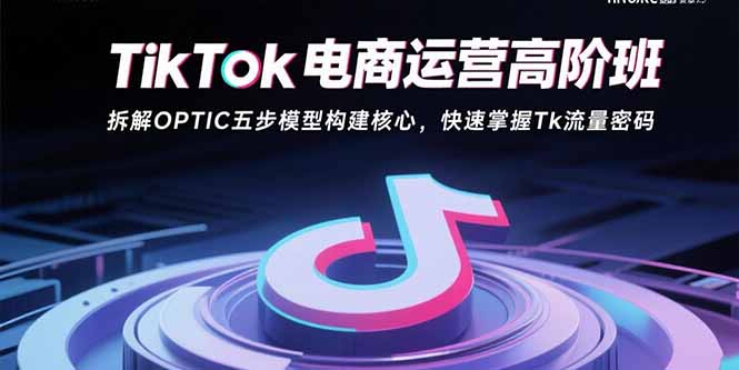 TikTok电商运营高阶班：拆解OPTIC五步模型构建核心，快速掌握Tk流量密码-800资源网