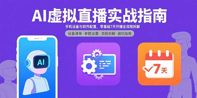 AI虚拟直播实战指南，手机设备与软件配置，零基础7天开播全流程拆解-800资源网