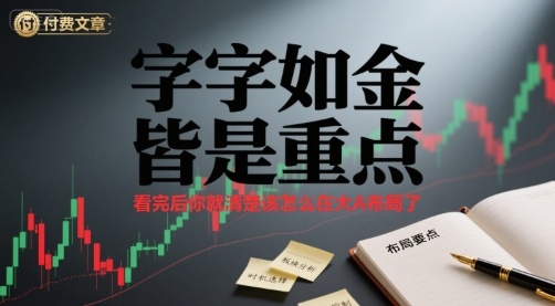 付费文章：字字如金 皆是重点， 看完后 你就清楚该怎么在大A布局了-800资源网