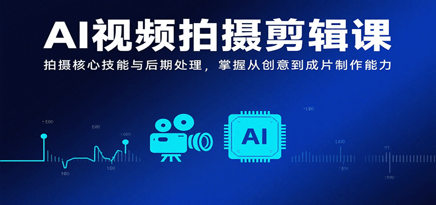 AI视频拍摄剪辑课，拍摄核心技能与后期处理，掌握从创意到成片制作能力-800资源网