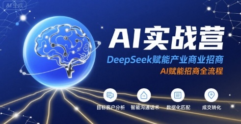 AI实战营：DeepSeek赋能产业商业招商，AI赋能招商全流程-800资源网