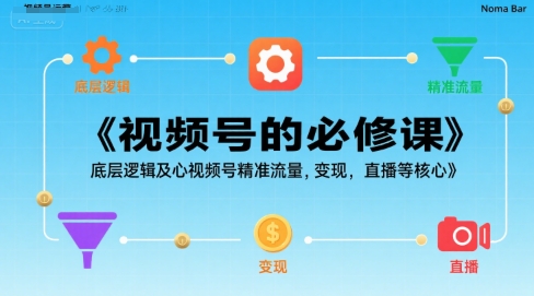 视频号的必修课，视频号的底层逻辑及核心视频号精准流量，变现，直播等核心-800资源网