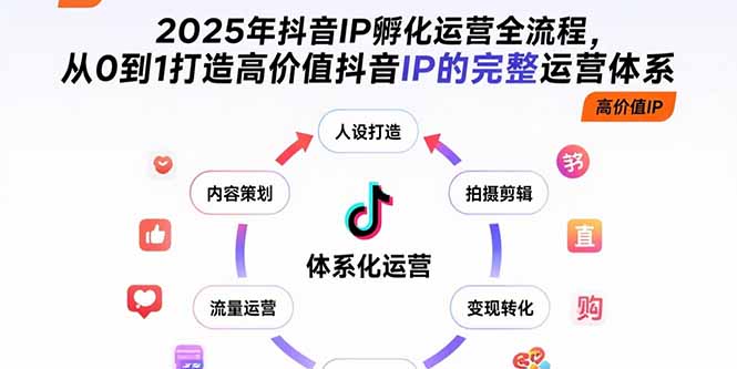 2025年抖音IP孵化运营全流程，从0到1打造高价值抖音IP的完整运营体系-800资源网