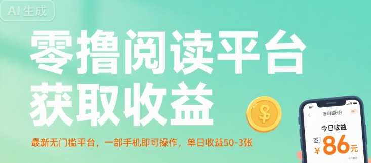 零撸阅读平台获取收益，最新无门槛平台，一部手机即可操作，单日收益50-3张-800资源网