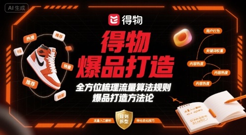 得物爆品打造，全方位梳理得物流量算法规则爆品打造规则-800资源网
