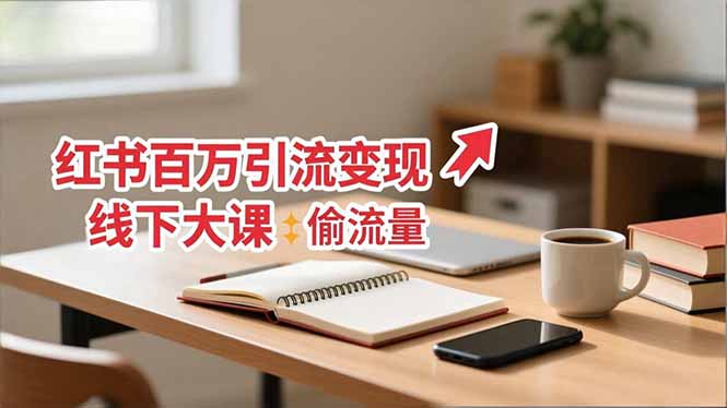 小红书百万引流变现-11月线下大课：分享从0到百万引流路径，手把手教偷流量、拿结果-800资源网