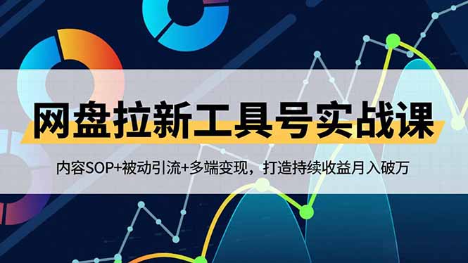 网盘拉新工具号实战课，内容SOP+被动引流+多端变现，打造持续收益月入破万-800资源网