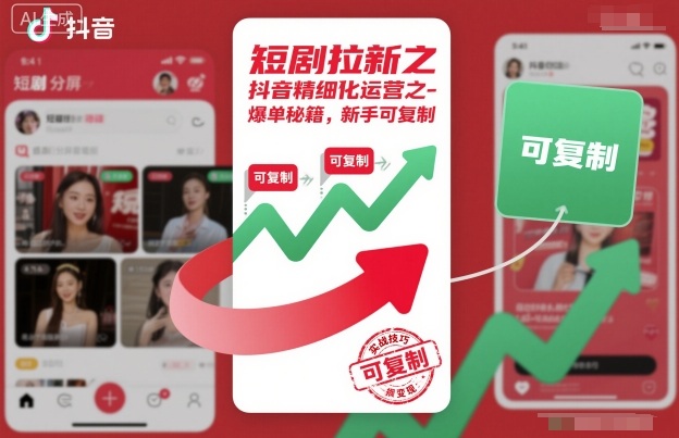 短剧拉新之抖音精细化运营之爆单秘籍，新手可复制-800资源网