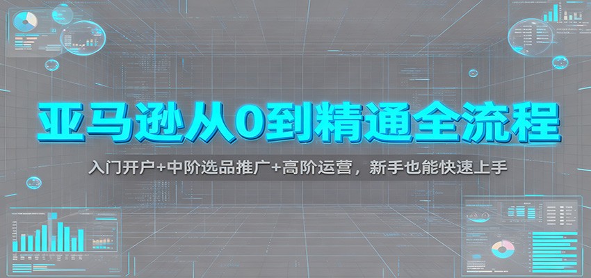 亚马逊从0到精通全流程：入门开户+中阶选品推广+高阶运营，新手也能快速上手-800资源网