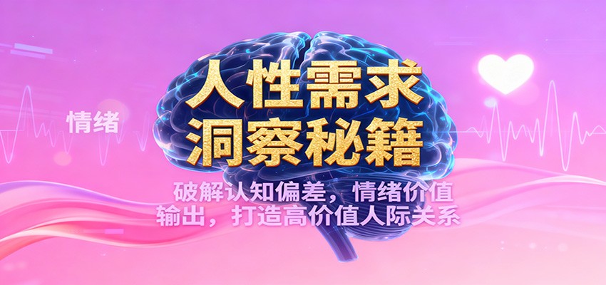 人性需求洞察秘籍，破解认知偏差，情绪价值输出，打造高价值人际关系-800资源网