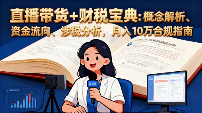 直播带货+财税宝典：概念解析、资金流向、涉税分析，月入10万合规指南-800资源网