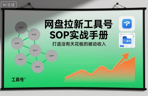 网盘拉新工具号SOP实战手册，打造没有天花板的被动收入-800资源网