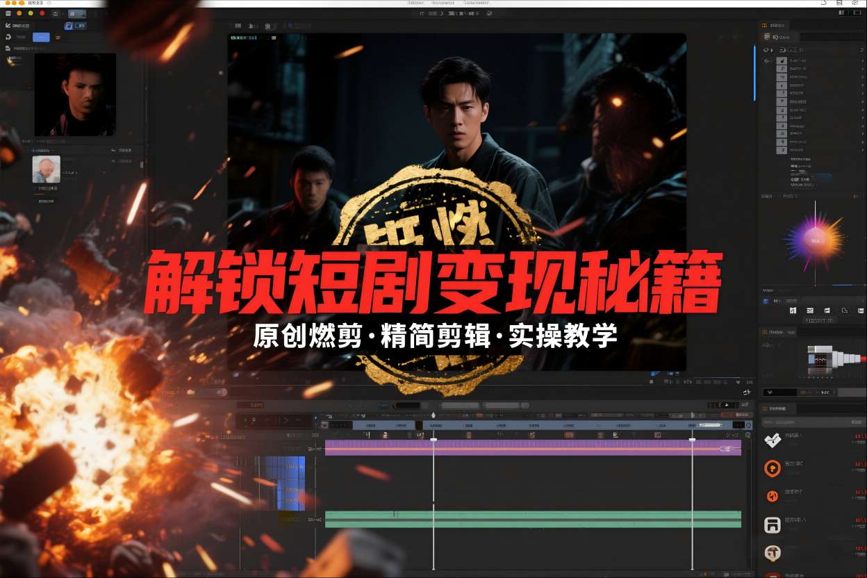 短剧拉新之原创燃剪精简剪辑实操课，解锁短剧变现秘籍-800资源网