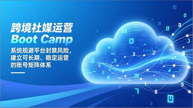 跨境社媒运营Boot Camp：系统规避平台封禁风险，建立可长期、稳定运营的账号矩阵体系-800资源网