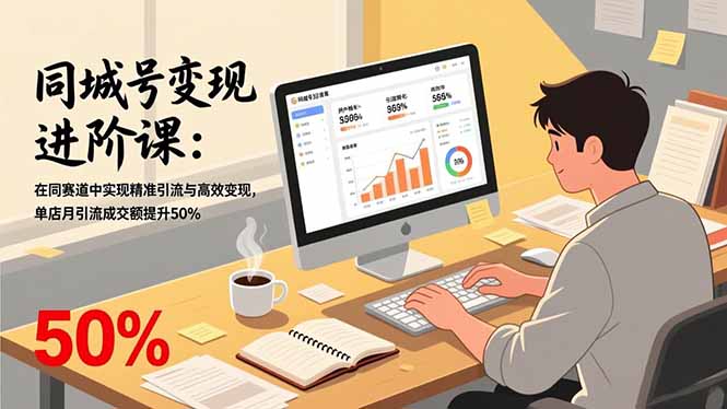 同城号变现进阶课：在同城赛道中实现精准引流与高效变现，单店月引流成交额提升50%-800资源网