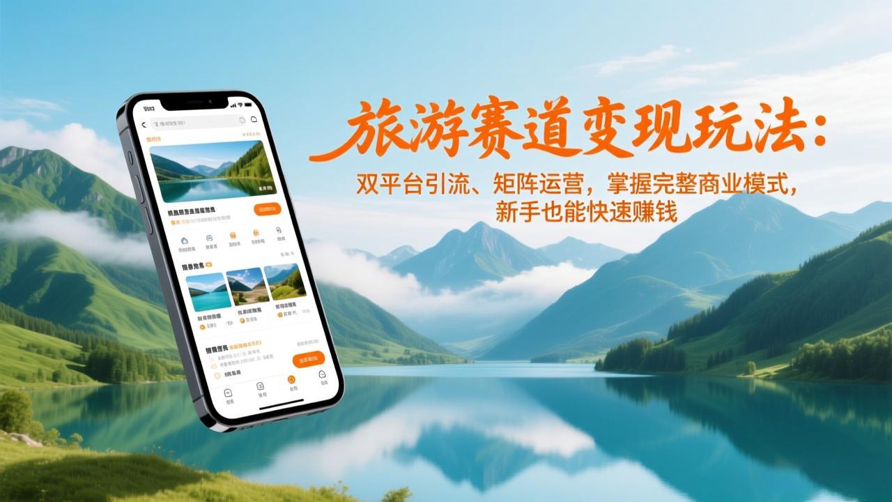 旅游赛道变现玩法：双平台引流、矩阵运营，掌握完整商业模式，新手也能快速赚钱-800资源网