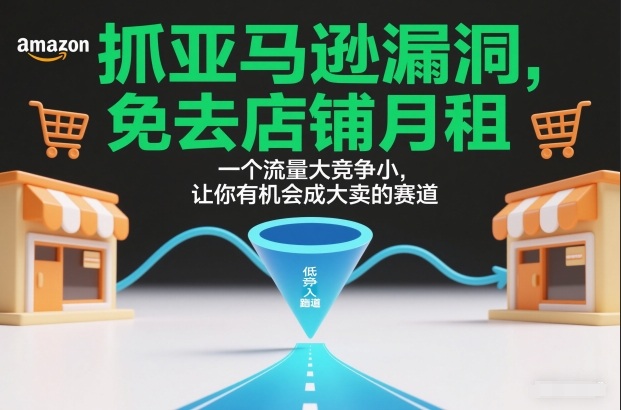 抓亚马逊漏洞，免去店铺月租，一个流量大竞争小，让你有机会成大卖的赛道-800资源网