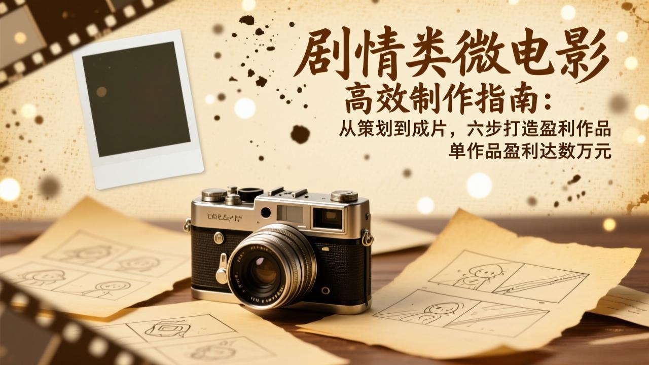 剧情类微电影高效制作指南：从策划到成片，六步打造盈利作品，单作品盈利达数万元-800资源网