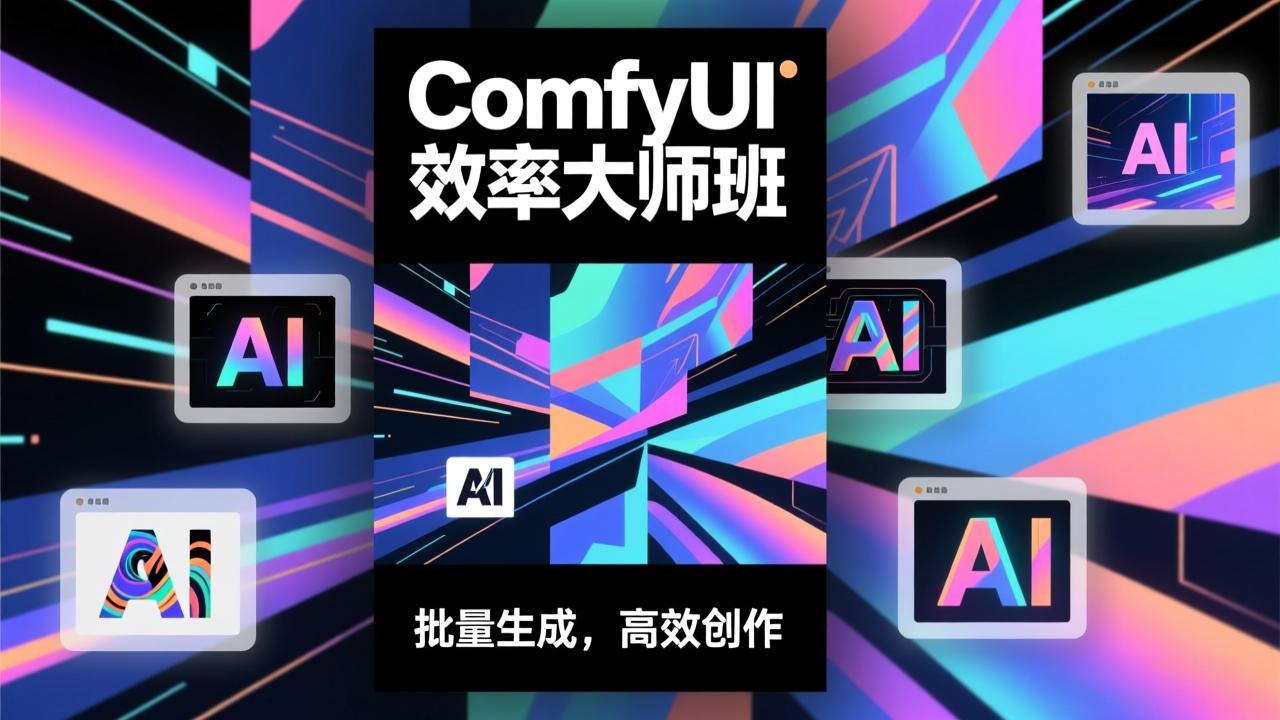 ComfyUI效率大师班：工作流搭建，批量生成，将个人AI出图效率提升5-10倍，月接单收入1-3万-800资源网