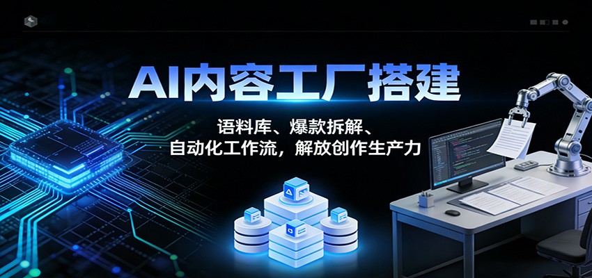 AI内容工厂搭建：语料库、爆款拆解、自动化工作流，解放创作生产力-800资源网